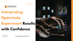 Data analysis dashboard on a laptop showing experiment results