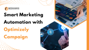 Optimizely marketing automation dashboard with campaigns and analytics