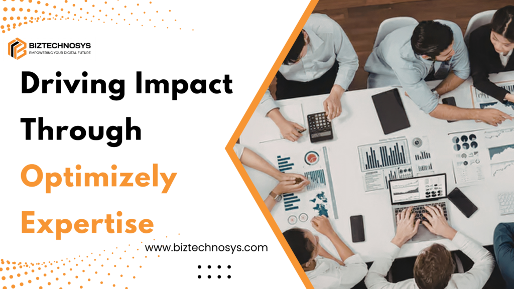Team analyzing data and reports to drive impact through Optimizely expertise.