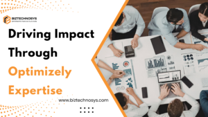 Team analyzing data and reports to drive impact through Optimizely expertise.