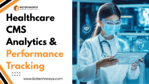 Healthcare professional using digital analytics tools for CMS performance tracking.