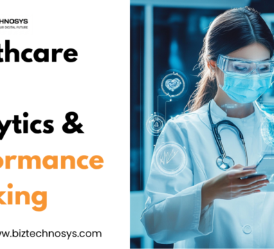 Healthcare professional using digital analytics tools for CMS performance tracking.